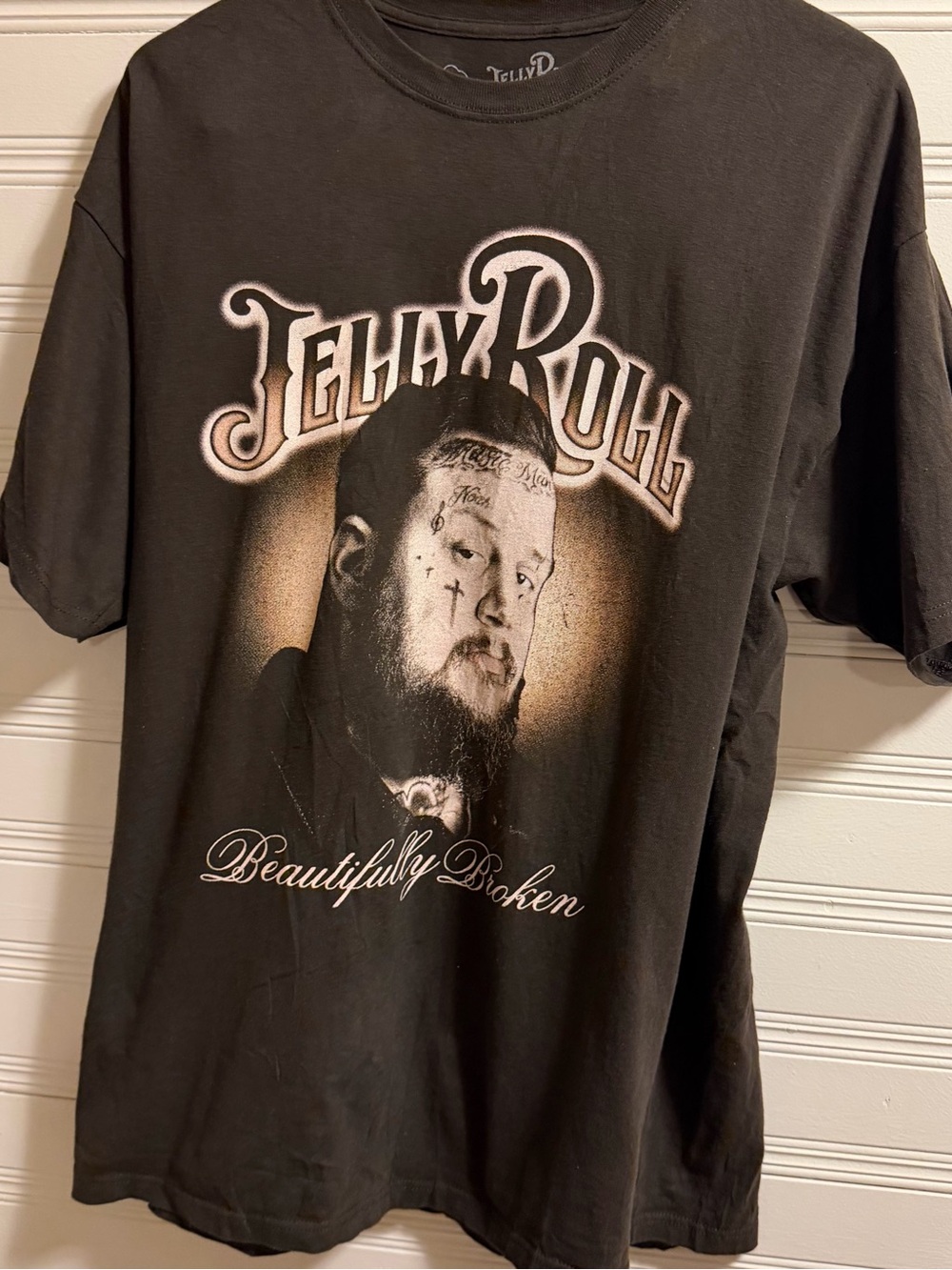 Jelly Roll Beautifully Broken Graphic Band T-Shirt XL Black Country Music